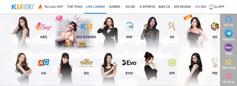 Sảnh Live Casino