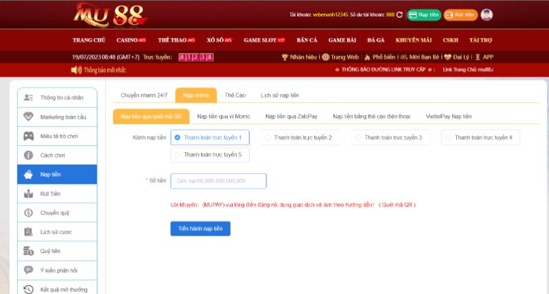 Các Hình Thức Giao Dịch Tại Nhà Cái Uy Tín Mu88