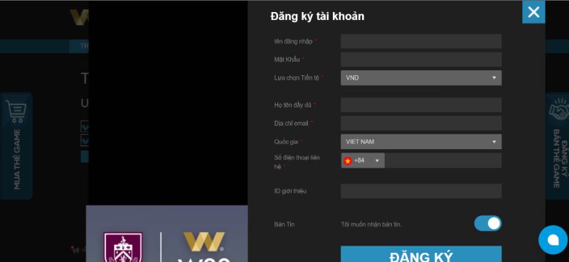 Đăng Ký Đại Lý W88