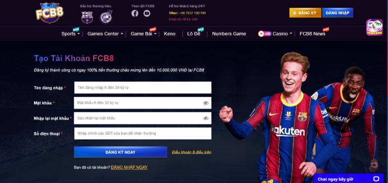 Quy Trình Tạo Tài Khoản Tại Fcb8