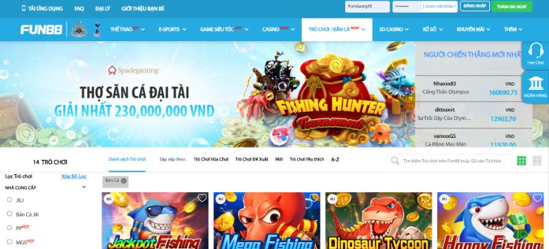 Sảnh Bắn Cá 