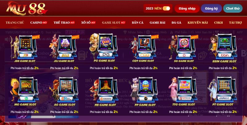 Sảnh Chơi Slot Game