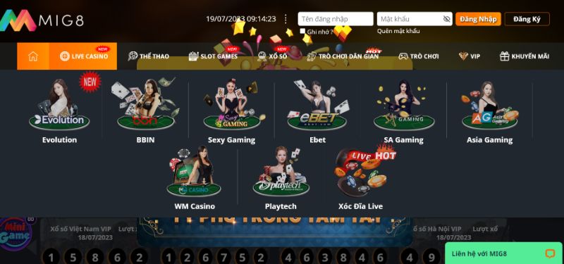 Sảnh Cược Live Casino Sống Động