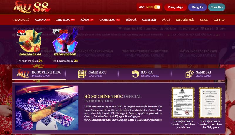 Sảnh Đá Gà Mu88 Đầy Kịch Tính