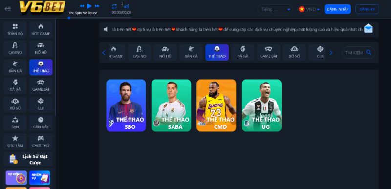 Tham Gia Sảnh Chơi Thể Thao V6Bet Đầy Kịch Tính