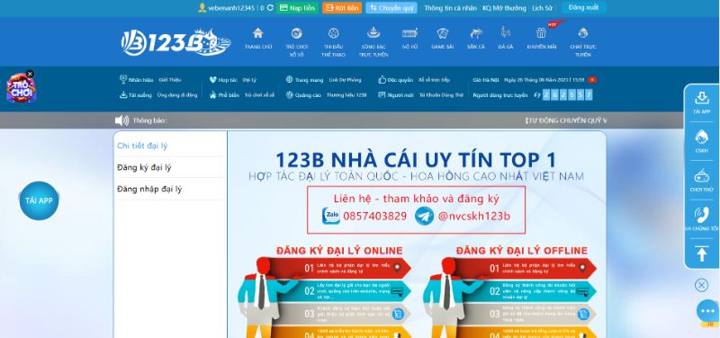 Điều Kiện Tham Gia Đại Lý 123B