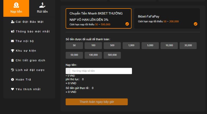 Hướng Dẫn Nạp Tiền