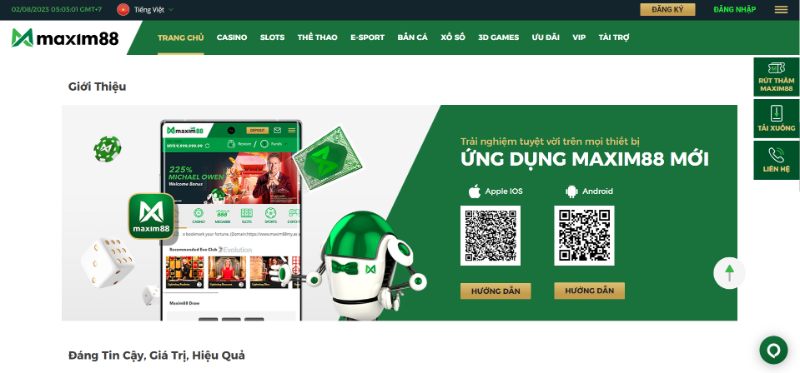 App Maxim88 Trên Thiết Bị Mobile