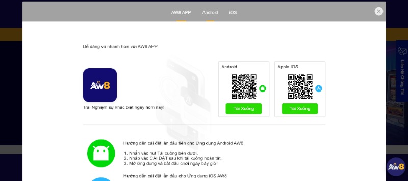 Cách Tải App Aw8 Cài Lên Ios Và Android