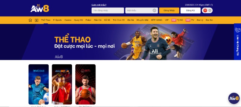 Sảnh Chơi Thể Thao Aw8