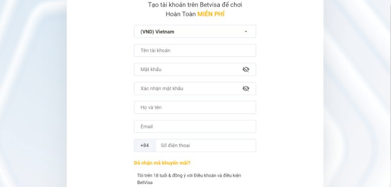 Đăng Ký Mở Tài Khoản Tại Betvisa