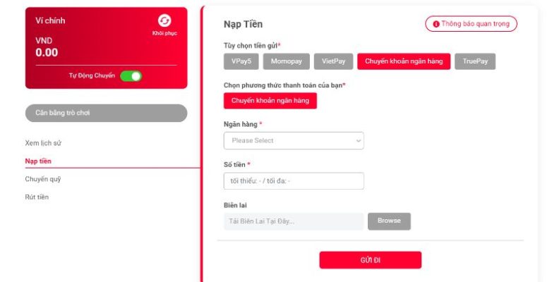 Các Bước Nạp Tiền Eu9 Qua Ngân Hàng Nhanh Chóng