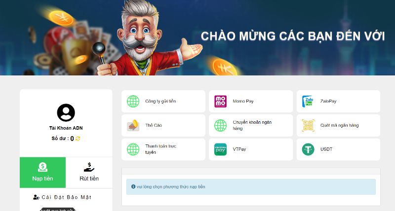Các Hình Thức Giao Dịch Nạp Rút Tại 123Win