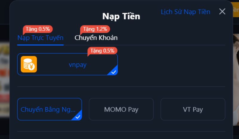 Các Hình Thức Nạp Vốn Tại Nhà Cái V6Bet