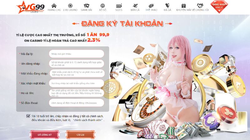 Cách Mở Tài Khoản Cá Cược Tại Vg99