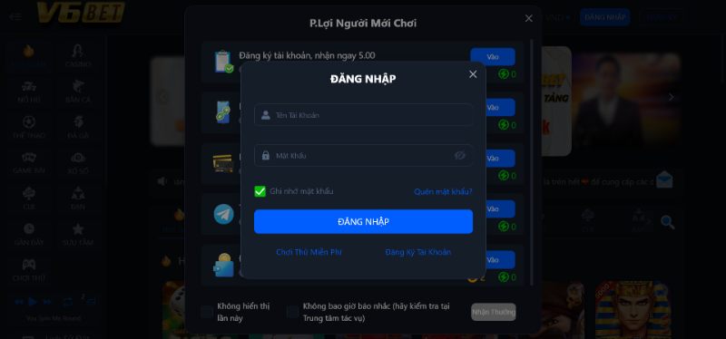 Cách Thức Đăng Nhập Tài Khoản V6Bet