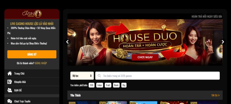 Live Casino House - Giải Trí Đỉnh Cao Và Kiếm Tiền Hoàn Hảo 1 Địa Chỉ Cá Cược Uy Tín Xanh Chín Live Casino House