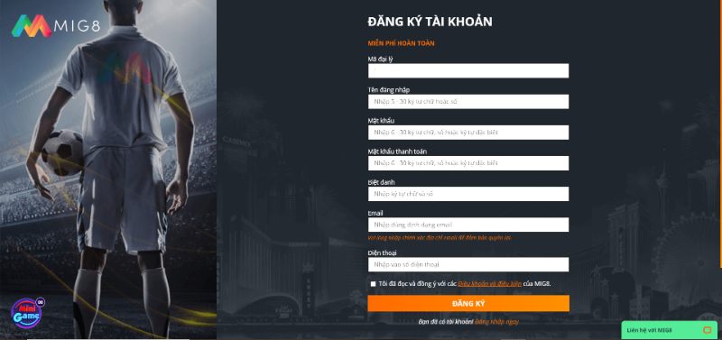 Hoàn Thành Mục Đăng Ký Mig8 