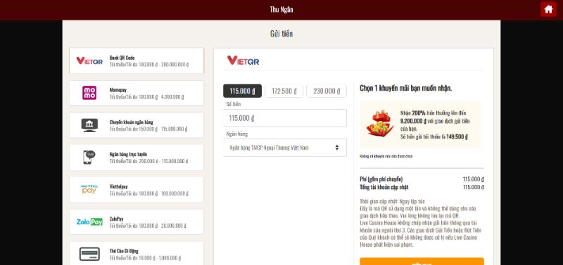 Live Casino House - Giải Trí Đỉnh Cao Và Kiếm Tiền Hoàn Hảo 6 Hướng Dẫn Nạp Tiền Live Casino House Nhanh Chóng