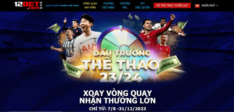 Khuyến Mãi 12Bet Ưu Đãi Vòng Quay May Mắn