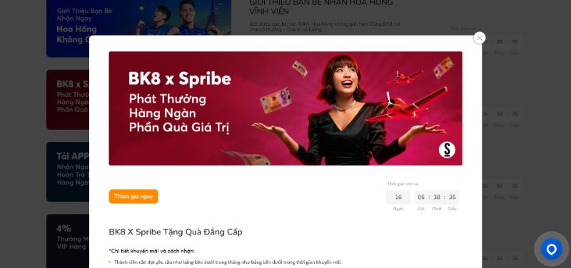 Khuyến Mãi BK8 - Đặc Quyền Hấp Dẫn Dành Cho Thành Viên 2 Khuyến Mãi Bk8 X Spribe Tặng Quà Đẳng Cấp
