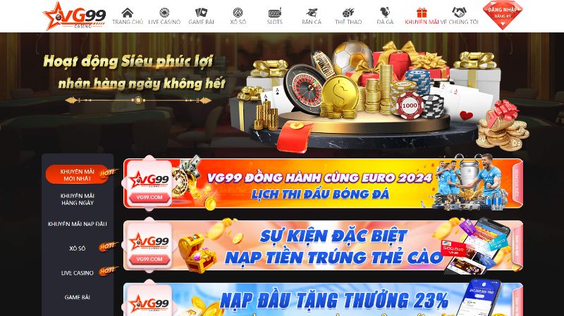 Khuyến Mãi Hấp Dẫn Và Đáng Chú Ý Tại Vg99