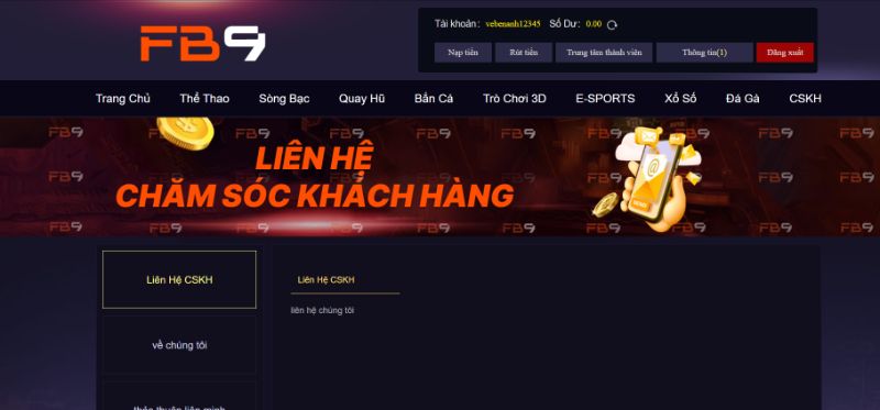 Liên Hệ Fb9 Hoạt Động 24/7