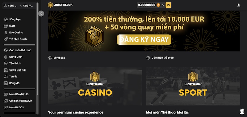 Lucky Block Là Sân Chơi Cá Cược Mới Tại Việt Nam