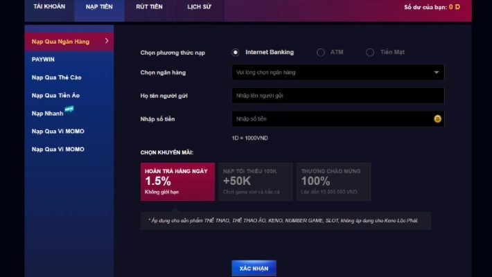 Quy Trình Nạp Tiền Fcb8 Nhanh Chóng Không Phát Sinh Lỗi