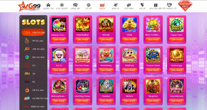 Sảnh Chơi Slot Game Vg99 Hấp Dẫn