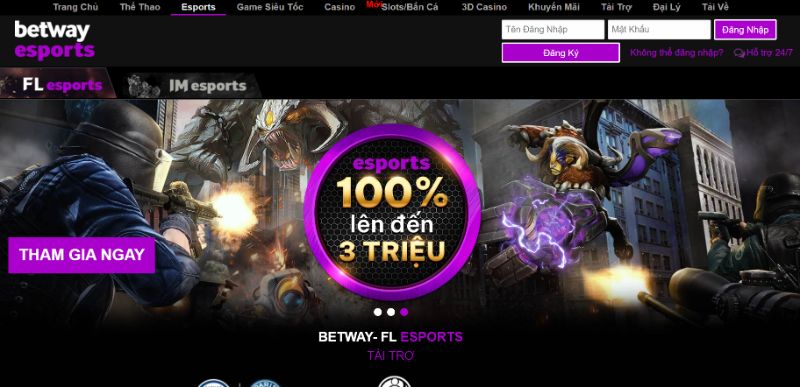 Sảnh Cược Esports Tại Betway Được Nhiều Bạn Trẻ Quan Tâm
