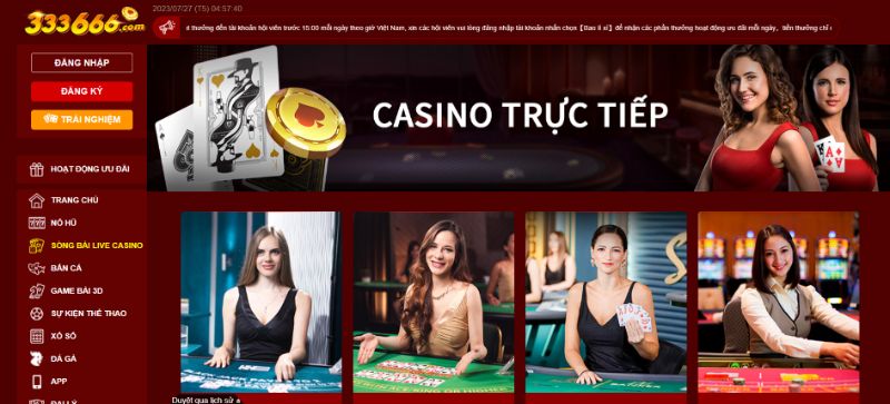 Sảnh Cược Live Casino