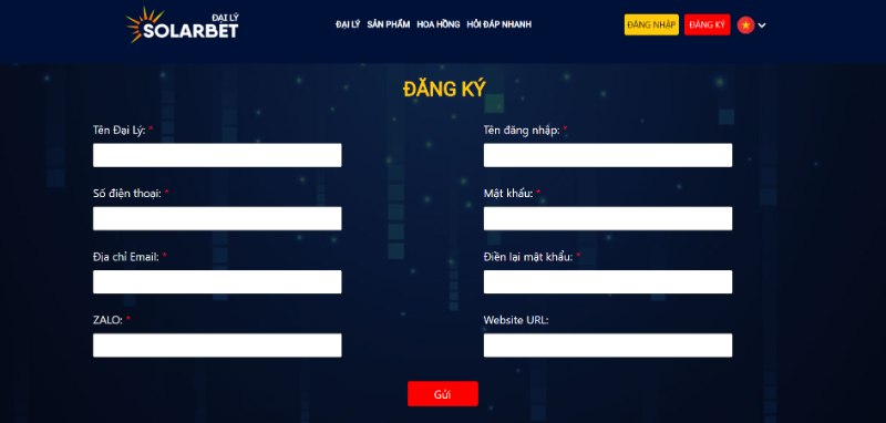 Hướng Dẫn Đăng Ký Đại Lý Solarbet