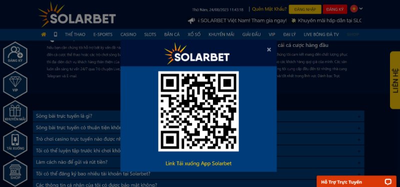 Tải Và Cài App Nhà Cái Cá Cược Solarbet Tiện Lợi 