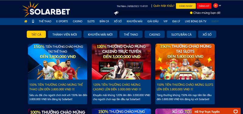 Các Ưu Đãi Cực Chất Chỉ Có Ở Solarbet