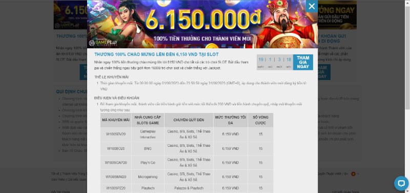 Thưởng Chào Mừng 100% Lên Tới 6,150,000 Vnd Cho Thể Thao, Slot, Casino &Amp; Keno