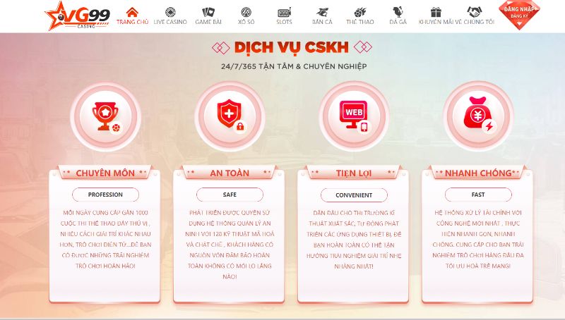 Ưu Điểm Nổi Trội Chỉ Có Tại Sân Chơi Uy Tín Vg99