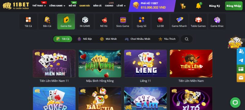 Sảnh Chơi Game Bài