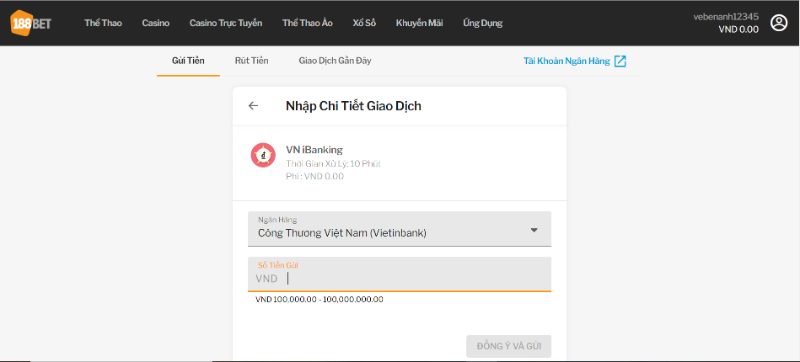 Hướng Dẫn Nạp Tiền 188Bet