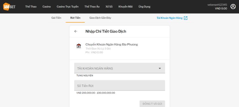  Hướng Dẫn Rút Tiền 188Bet