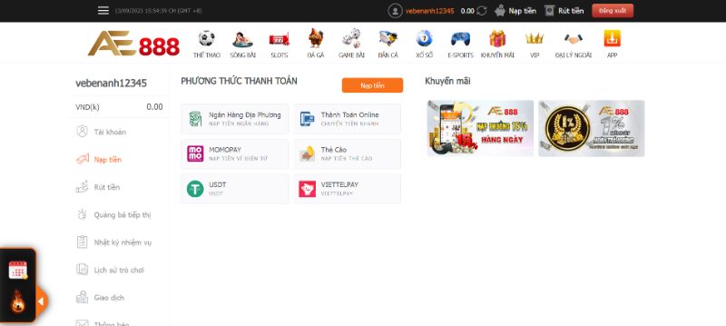 Phương Thức Giao Dịch Tại Nhà Cái Ae888