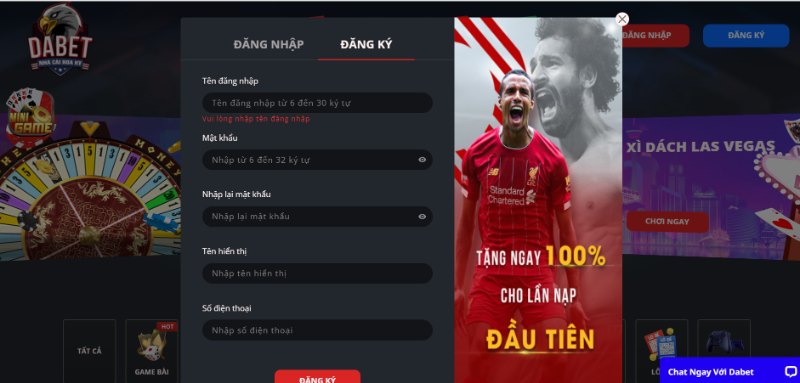 Hướng Dẫn Quy Trình Thiết Lập Tài Khoản Tại Dabet Đơn Giản