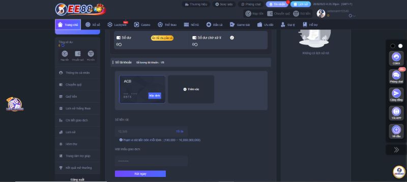 Hướng Dẫn Rút Tiền Ee88