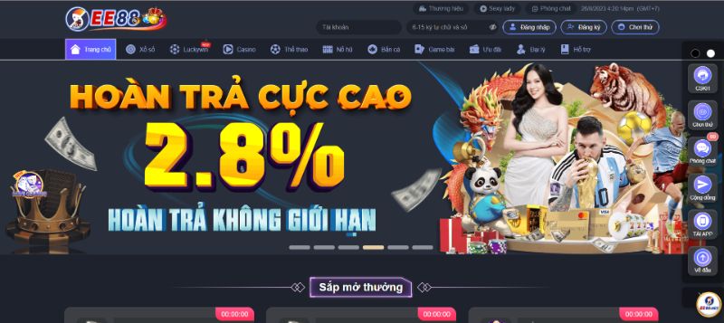 Giao Diện Trang Chủ Ee88
