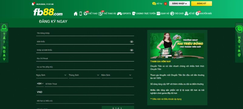 Hướng Dẫn Thao Tác Đăng Ký Tài Khoản Fb88 Cho Newbie