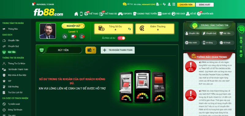Hướng Dẫn Rút Tiền Fb88
