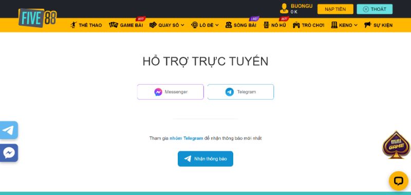 Thông Tin Liên Hệ Nhà Cái Five88 Hoạt Động 24/7