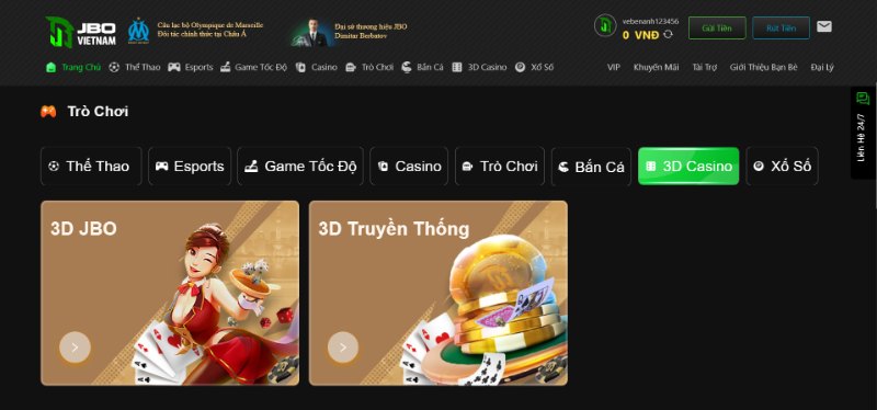Sảnh 3D Casino