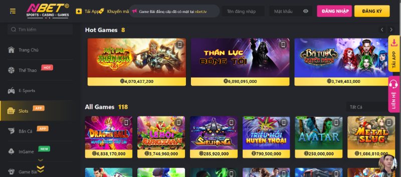 Sảnh Chơi Slot