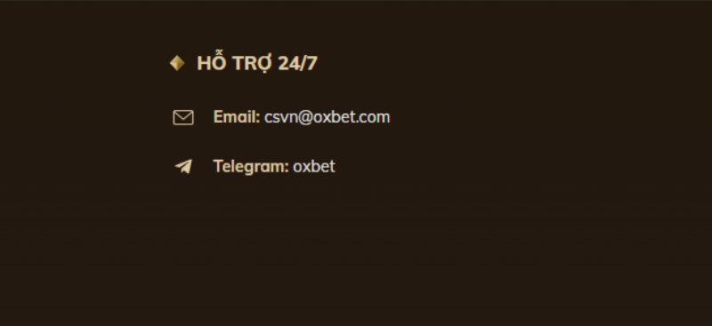 Thông Tin Liên Hệ Oxbet Vận Hành 24/7